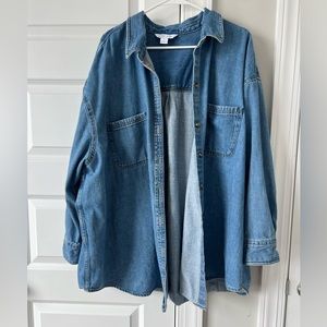 oversized old navy denim button down size 3X